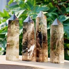 Natural Smoky Quartz Healing Tower Point Crystal Obelisk Metaphysical Home Decor