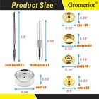 Gromerior Standard Snap Button Kit  60 Sets Snaps And 3 Install Tools Gold