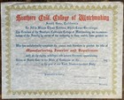 1960s Southern California College Of Watchmaking Blank Jeweler   Repairman Award