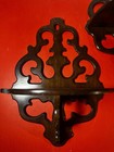 Vintage Pair Chippindale Butler Scroll Cut Wood Wall Shelf C101     Ornate 13 