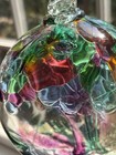 Kitras Art Glass Tree Of Enchantment Ornament Sphere Globe W stand Large 6  Size