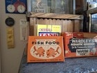 Vintage Old Antique Aquarium Fishbowl Beautiful Rare Tujoe Wafer Fish Food Box 