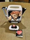 Vintage I Love Lucy 1996 3d Ceramic Tv Teapot  Dbl  Excellent Cond  W tag 
