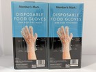 1000 Disposable Clear Gloves Latex Free Plastic Food Safe 2 Boxes 500 Ct      Ship