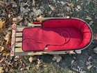 Ll Bean Kids 40  Large Wooden Pull Sled With Cushion Pad   Rope Made In Canada