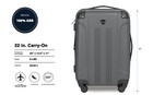 Travelers Club Chicago Hardside Expandable Spinner Luggage 20  22in W  Wheels 