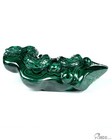 Gemstone 5 9  Malachite Hand Carved Crystal Snake Sculpture  Crystal Healing