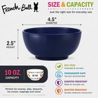 French Bull Melamine Mini Bowls  10 Oz  Set Of 6  Shades Of Blue 4 5 Inch
