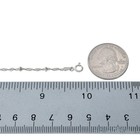 Vintage Italian Fas Sterling Silver 925 Beaded Chain Anklet 10 