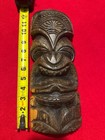 Vtg Authentic Tiki Hawaii Hand Carved Solid Wood Polynesian Totem Sculpture 12   