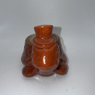 Vintage Brown Turtle W hat Ceramic Planter Novelty 4   h X 6 5   l Cute 