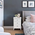 Bedroom Bedside Table Nightstand End Side Organizer 3 Drawers Storage Organizer