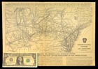Vintage Pennsylvania Railroad Map Prr Railway System Old Original Antique