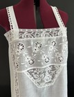 Antique 1920-30s Slip Nightgown M-l cotton Lawn broderie Anglaise wearable clean