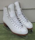 White Jackson 1071 Figure Ice Skates Girls Size 2 B Mark Iv Blades