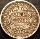 1855-p Seated Dime Choice Original Au
