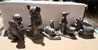 Vintage 1984-86 Ma Ricker Pewter Group Of 5 Unique Animal Char  Limited   Signed