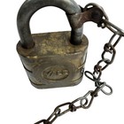 Vintage Heavy Yale Super Pin Tumbler Padlock Embossed Brass Lock With Yale Key