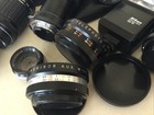 Camera Lens And Flashes  Lot 