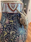 Vintage 1960s Chinese Polychrome Bailuzun Style Porcelain Vase