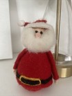 Santa Claus Christmas Ornament Wool Felt Red Jolly Old St Nick Tree Decoration