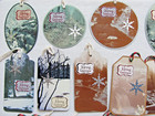 Handmade Christmas Gift Tags Ties 25 Upcycled Recycled Vintage Winter Photos
