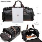 Men s Pu Leather Sports Gym Bag Travel Bag For Women Weekend Evening Bags 20l
