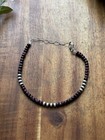 Sterling Silver Purple Spiny Oyster Pearls Anklet Bead Bracelet 8 Inch