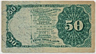 Us 50c 4th Issue Fractional Currency Note Very Fine  Fr 1379