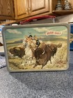 Vintage 1957 American Thermos Bottle Co Brave Eagle Metal Lunch Box   Thermos 