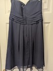 Nwt Davids Bridal Strapless Chiffon Crinkle Skirt Bridesmaid Dress  Sz 4