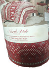 3 Pcs Festive Christmas Quilt Bedspread Set Holiday Bedding Shams Full Queen New