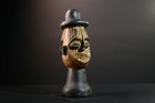 Songye Carved Figure Tribal African Head Statue Congo Wall Art Decor-g5598