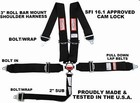 Off Road Racing Harness 5 Point Roll Bar Mount 3  Cam Lock Sfi 16 1  Any Color