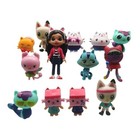 13pcs set Pvc Gabby Dollhouse Figure Toy Mercat Cartoon Stuffed Animals Smiling