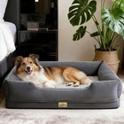 Large Orthopedic Dog Bed Soft Plush Raised Rim Hug Pet Sofa Bed Leisure Rest Mat