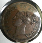 Outstanding 1840 Nova Scotia Canada 1 One Penny Token Original Surfaces Xf 