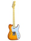 6 String Semi Hollow Body Tl-style Electric Guitar-vintage Amber Burst Finish
