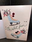 Hallmark Ice Skates Themed Christmas Greeting Card 5x7 5 Unused Oh What Fun 