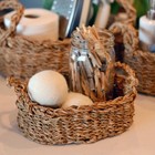 Seagrass Baskets  Set Of 3  Thick Chunky Sweater Weave  Decorative Vanity Org   