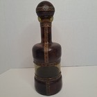 Vintage Italian Leather Wrapped Wine Bottle No Markings From Maker