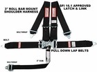 Ihra Racerdirect New 3  Sfi 16 1 Latch   Link 5 Point Racing Harness Belt Black