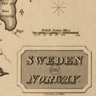 Elegant Scandinavian Map Of Sweden   Norway Circa 1822 Atlas Chart 18 x24 