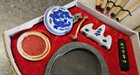 Vintage 12 Piece Complete Chinese Calligraphy Set In Cloth Case