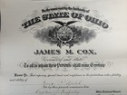 1913 Ohio National Guard Captain Commission Hand Signed By Gov  James M  Cox