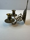 Vtg Brass Two-arm Candle Holder Wall Sconce Glass Votive Holders