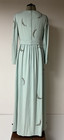 Vintage 1970 s Jean Allen London Beaded Maxi Dress Long Sleeve Size 16 40
