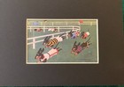 Dachshund Racing - Custom Matted Small 5 X 7 - Dog Art Print - German   New
