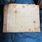 Vintage 1960s Scrapbook Photo Album Mid Century Starburst Junk Journal Ephemera