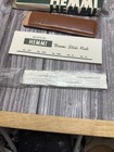 New Vintage Sun Hemmi Japan No 34rk Bamboo Slide Rule Brown Leather Case